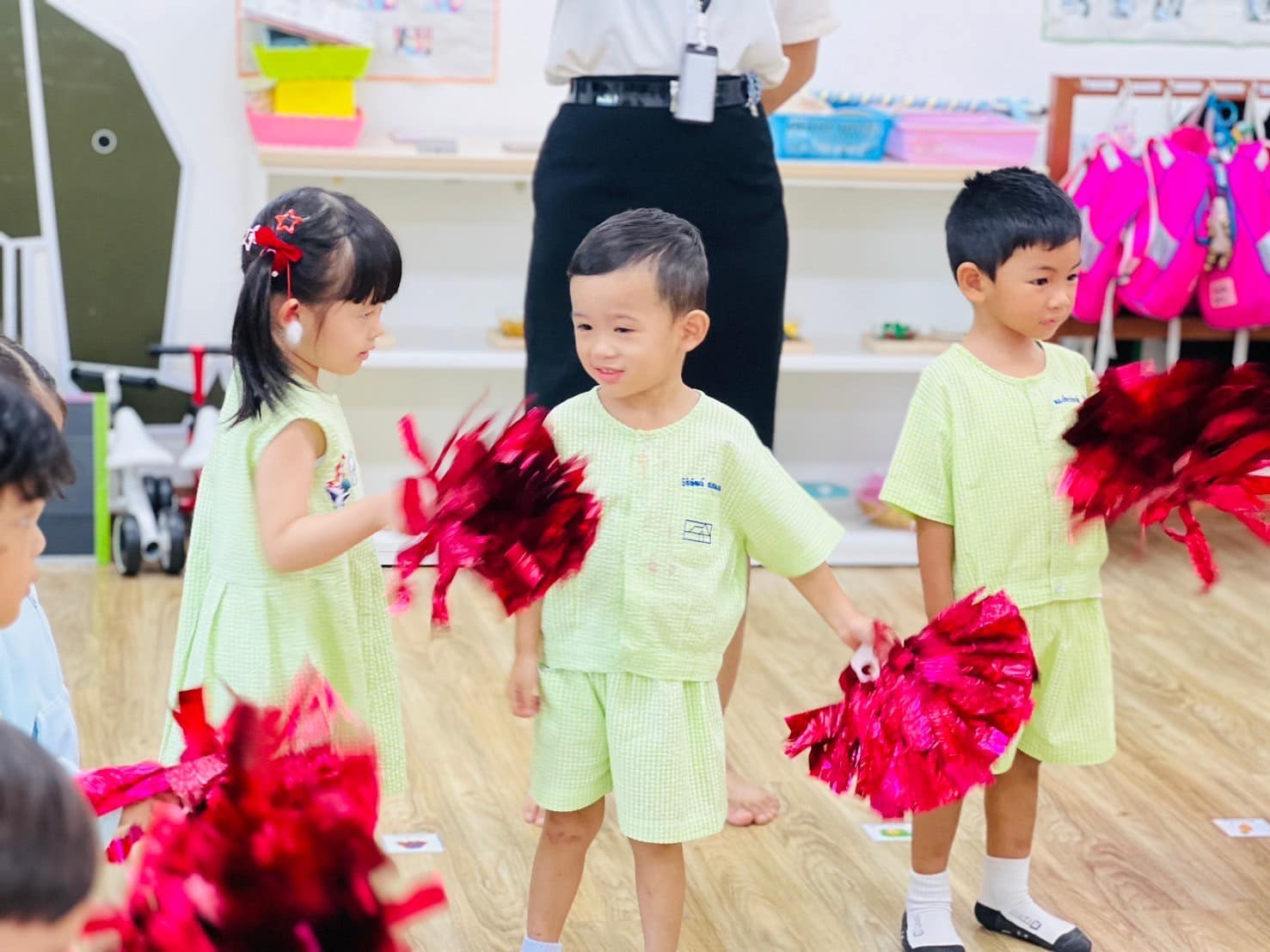 Our future cheerleaders in action!